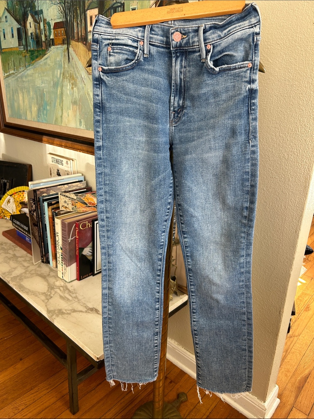 MOTHER The Rascal Ankle Fray Jeans - Picture 2 of 8